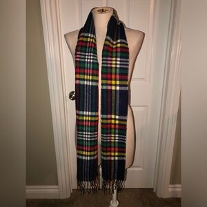 Hudson’s Bay HBC Multicolour Plaid Scarf 100% wool